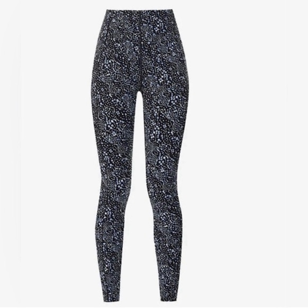 SWEATY BETTY Full Length High Waist Blk & Blue & White 'Celestial Dots' Power XL - Picture 3 of 11